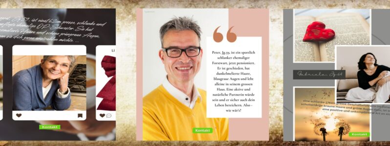 Unsere Singles Annegret, Peter und Gabriela